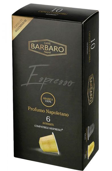 Barbaro Nespresso®*-kompatible Kapseln 100% Arabica von Caffè Barbaro