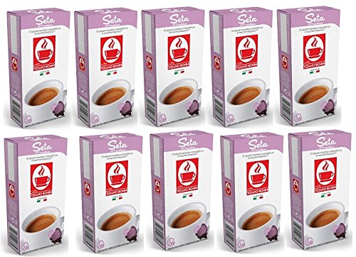 Seta Kaffeekapseln - 200 Stück (20 Pack à 10 Kapseln) Kompatible Kaffeekapseln von Caffè Bonini Italien. Kompatibel für Nespresso Maschinen von Caffè Tiziano Bonini