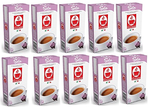 Seta Kaffeekapseln - 200 Stück (20 Pack à 10 Kapseln) Kompatible Kaffeekapseln von Caffè Bonini Italien. Kompatibel für Nespresso Maschinen von Caffè Bonini