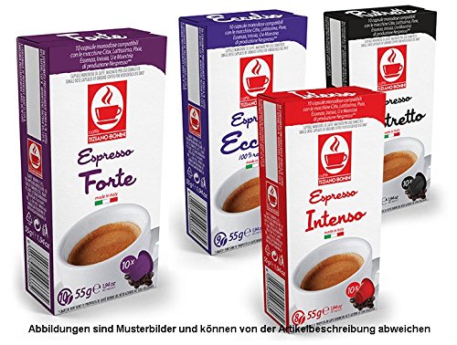 Probierset- 50 Stück Kompatible Kaffeekapseln von Caffè Bonini Italien - Probierset mit 5 Geschmacksrichtungen ( Je 10 Kapseln ). Kompatibel für Nespresso* Maschinen von Caffè Bonini