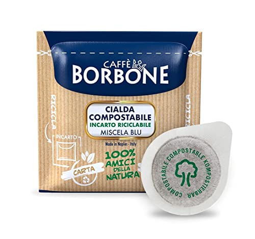 50 ESE Papier Pads 44 mm Caffè Borbone BLAU Mischung von CAFFÈ BORBONE