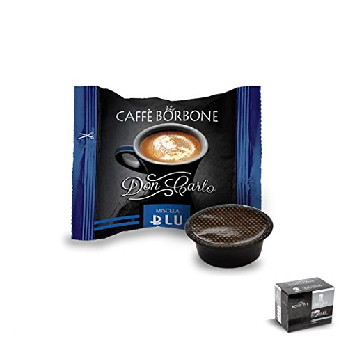 Caffe Borbone Blau 100 Kaffee Kapseln Don Carlo Kompatibel Lavazza a Modo mio von CAFFÈ BORBONE
