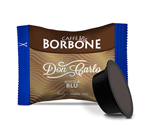 Caffè Borbone Kaffee Kapseln Don Carlo, Blaue Mischung - 100 stück - Kompatibel mit Kaffeemaschinen für den Hausgebrauch der Marke Lavazza* A Modo Mio* von CAFFÈ BORBONE