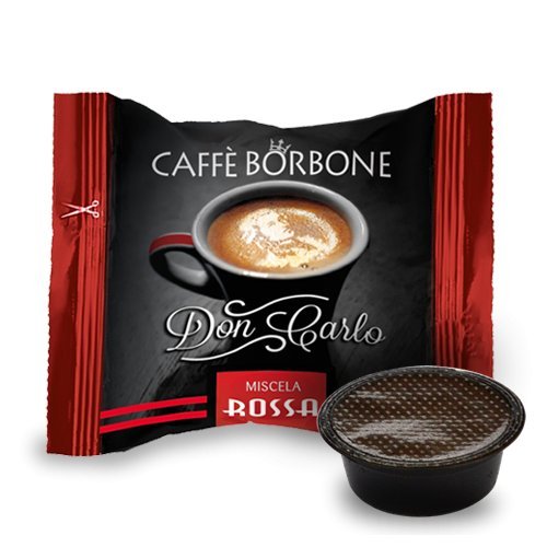 Kaffeepads / Kapseln Borbone Don Carlo, passend für Kaffeemaschinen Lavazza A Modo Mio, rot, blau, schwarz, gold, dek 100 rot von CAFFÈ BORBONE