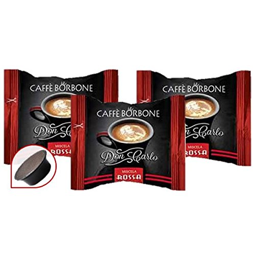 Kapseln kompatibel Lavazza A Modo Mio Kaffee 'Borbone Don Carlo Mischung rot von CAFFÈ BORBONE