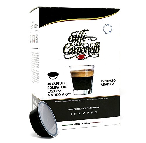 30 Kapseln kompatibel Lavazza a modo mio - Caffè Carbonelli 100% Arabica Neapolitanischer Espressokaffee von Caffè Carbonelli