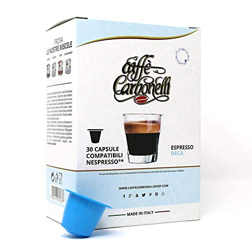 kaffekapseln Kompatible Nespresso. 120 kspseln Caffè Carbonelli Entkoffeiniert - Neapolitanischer Espressokaffee von Caffè Carbonelli
