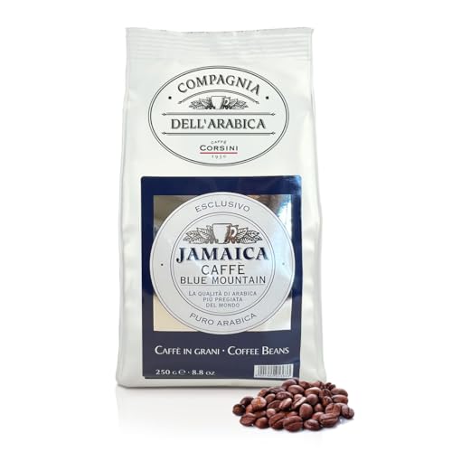 Caffè Corsini - Kaffeebohnen Blue Mountain Jamaika, 250 Gramm, Single Origin, Intensiv und Fruchtig von CAFFÈ CORSINI 1950
