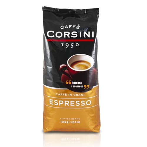 Caffè Corsini in Grani Espresso, 1kg. Auswahl von Kaffeebohnen für eine Mischung mit intensivem und cremigem Geschmack von CAFFÈ CORSINI 1950