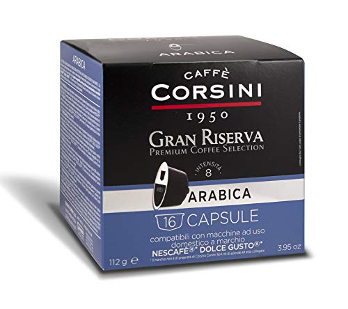 Caffè Corsini Gran Riserva Arabica Kaffee Kompatibel Mit Dolce Gusto 6 Packung Mit 16 Kepseln, 1740 g von Caffè Corsini