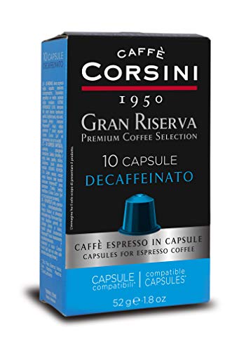 Caffè Corsini Gran Riserva Entkoffeinierter Espressokaffee 6 Packung Mit 10 Nespresso Kepseln, 700 g von Caffè Corsini