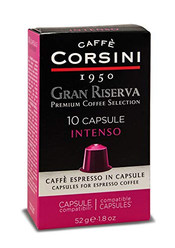 Caffè Corsini Gran Riserva Intense Espresso Coffee 6 Packung Mit 10 Nespresso Kepseln, 640 g von Caffè Corsini