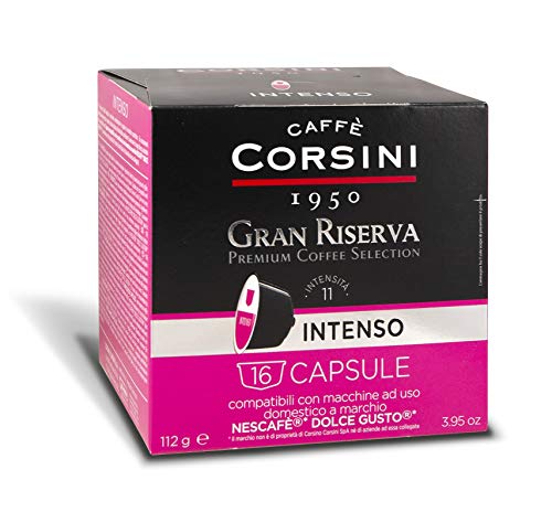 Caffè Corsini Gran Riserva Intense Espresso Coffee 6Er Packung Mit 16 Dolce Gusto Kepseln, 1700 g von CAFFÈ CORSINI 1950