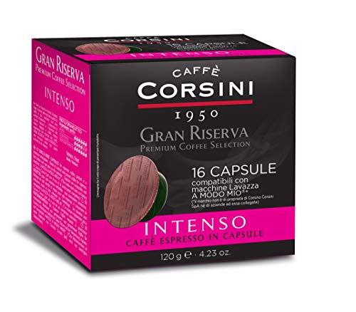 Caffè Corsini Gran Riserva Intense Espresso Lavazza A Modo Mio Kompatibles 6 Pack Mit 16 Kepseln, 120 g von Caffè Corsini