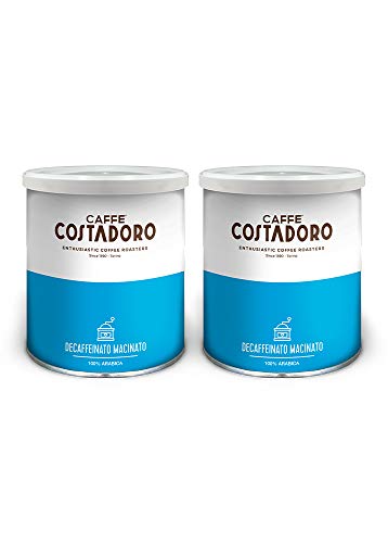 Caffè Costadoro Entkoffeinierter Gemahlener Kaffee 2 Dosen, 500 g von CAFFE' COSTADORO