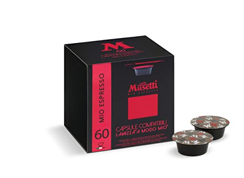 Caffè Musetti, 60 kompatible Lavazza A Modo Mio® Kaffeekapseln, Mio Espressomischung, starker und intensiver Geschmack von Caffè Musetti