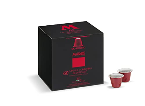 Caffè Musetti, 60 Nespresso® kompatible Kaffeekapseln, Mio Espresso-Mischung, starker und intensiver Geschmack von Caffè Musetti