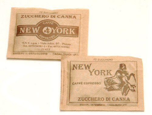 Caffe New York, Zuckerdispenser, 100 Stück, brauner Zucker Caffe New York, Zuckerdispenser, 100 Stück, brauner Zucker von Caffè New York
