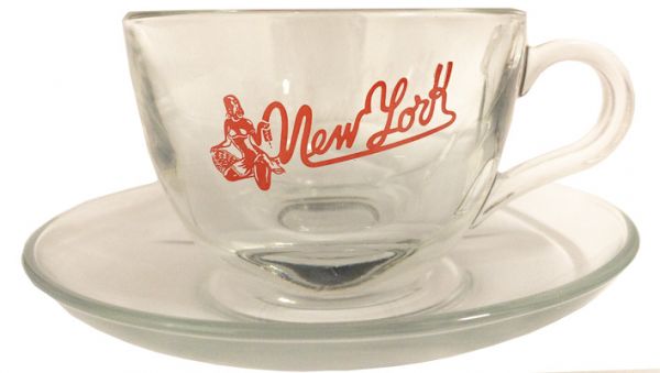 New York Kaffee Cappuccino-Tasse aus Glas New York Kaffee Cappuccino-Tasse aus Glas von Caffè New York