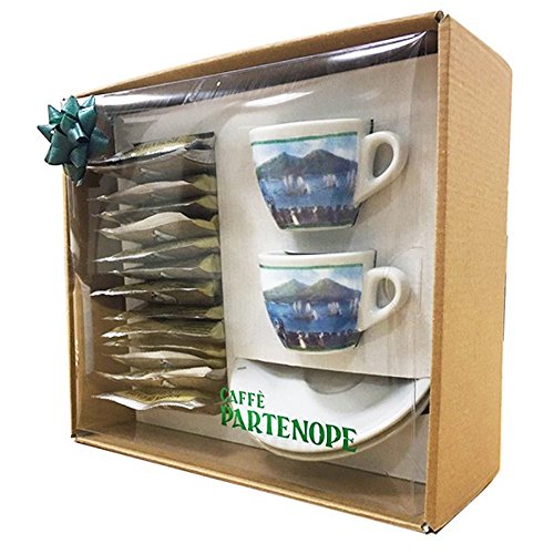 Geschenkbox Kaffee Partenope Pods + 2 Tassen - Angebot 3 Stück von Caffè Partenope