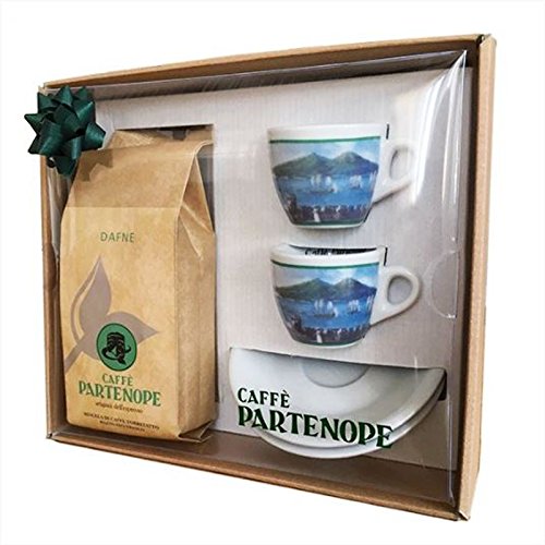 Ground Partenope Kaffee + 2 Tassen Geschenkpackung - Angebot 3 Stück von Caffè Partenope