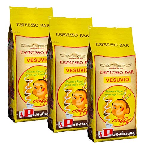 Passalacqua Kaffeebohnen VESUVIO, 3 kg, Ganze Bohne, Dark Roast, 1 stück von Passalacqua