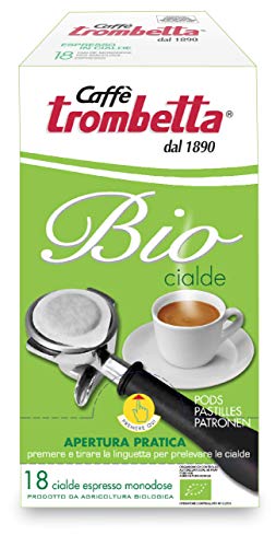 Caffè Trombetta ESE Kaffeepads, Italien Kaffee, Reichhaltiges Aroma und samtiger Geschmack Biologisch - 1 Packungen zu je 18 Kaffeepads von Caffè Trombetta