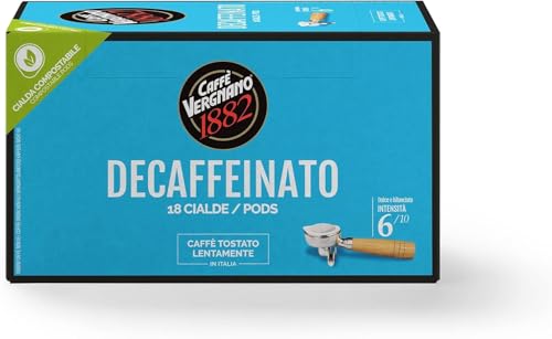 Caffè Vergnano 1882 Pads Caffè Decaffeinato (Entkoffeiniert) - Packung enthält 18 Pads von Caffè Vergnano 1882