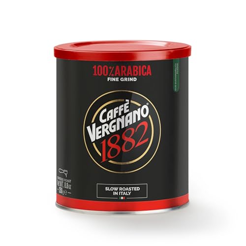 Caffè Vergnano 1882 Kaffee Dose 100% Arabica gemahlen Espresso - 250 g-Packung von Caffè Vergnano 1882