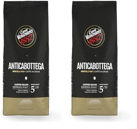 Caffè Vergnano 1882 Kaffeebohnen Anticabottega - 1 Packung enthält 1 Kg (Packung mit 2) von Caffè Vergnano 1882