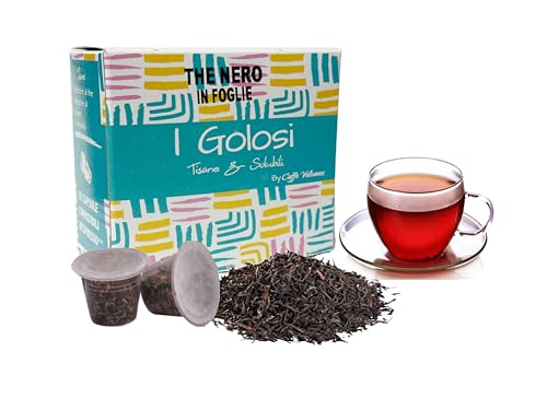 Caffè Vulcanus, 40 Ceylon-Schwarztee-Kapseln, Kapseln kompatibel mit Nespresso von Caffè Vulcanus