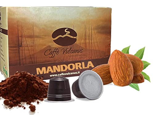 Caffè Vulcanus – 50 Kaffeekapseln mit Mandelgeschmack – Kapseln kompatibel mit Nespresso von Caffè Vulcanus
