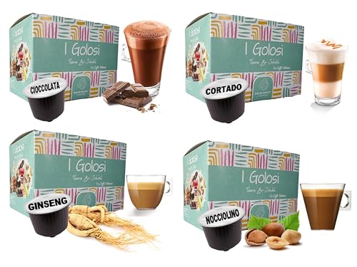 Caffè Vulcanus – Probierset 60 Kapseln mit den Geschmacksrichtungen: Kaffee Ginseng, Schokolade, Cortado, Nocciolino – Kompatibel mit Kaffeemaschinen der Marke Nescafè* Dolce Gusto* Caffè Vulcanus – Probierset 60 Kapseln mit den Geschmacksrichtungen: Kaffee Ginseng, Schokolade, Cortado, Nocciolino – Kompatibel mit Kaffeemaschinen der Marke Nescafè* Dolce Gusto* von Caffè Vulcanus