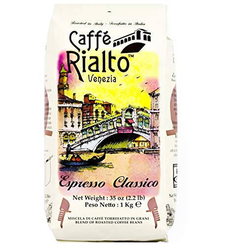 1kg Rialto Kaffee Ganze Bohnen, Klassisch Geröstete Venezianische Mischung, Bohnenbeutel Von Caffè Del Doge (1000g Coffee Beans) von Caffe del Doge