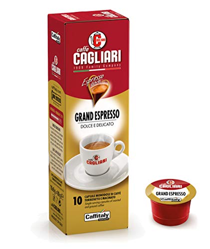 CaffèCagliari "Grand Espresso" - Kapseln für Cafissimo® - Maschinen (1 Stange à 10 Kapseln) von Caffitaly