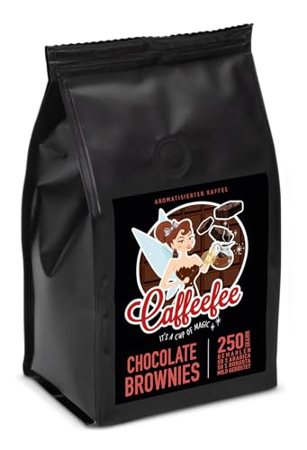 Caffeefee Chocolate Brownies, gemahlen, aromatisierter Kaffee, mild geröstet, 250 g von Caffeefee