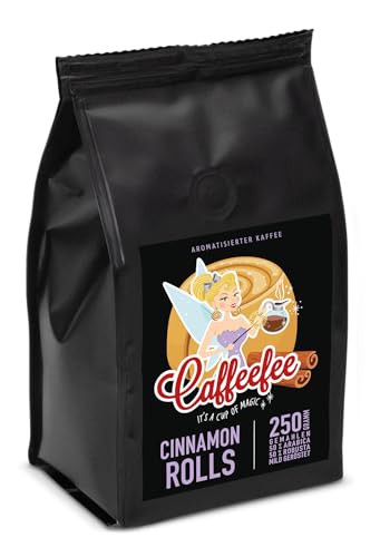 Caffeefee Cinnamon Rolls, gemahlen, aromatisierter Kaffee, mild geröstet, 250 g von Caffeefee