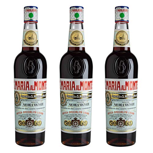 Amaro Santa Maria Al Monte 3er Set, Kräuterlikör, Spirituose, Alkohol, Flasche, 40%, 3x700 ml von Caffo