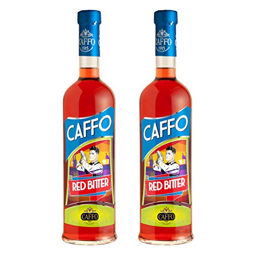 Caffo Red Bitter Apertitif 2er Set, bittere Spirituose, Alkohol, Flasche, 25%, 2 x 1 L von Caffo