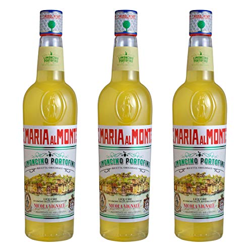 Caffo Santa Maria Al Monte Limoncino Portofino 3er Set, Zitronenlikör, Spirituose, Alkohol, Flasche, 30%, 3x700 ml von Caffo