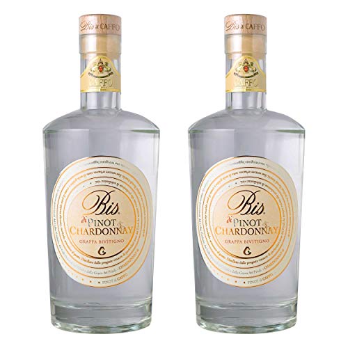 Grappa Bis Pinot & Chardonnay 2er Set, Tresterbrand, Spirituose, Alkohol, Flasche, 40%, 2x700 ml von Caffo