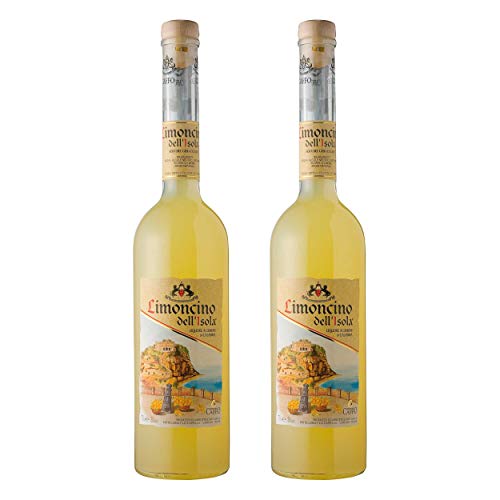 Limoncino Dell Isola Zitronenlikör 2er Set, Spirituose, Alkohol, Flasche, 30 %, 2x700 ml von Sattie