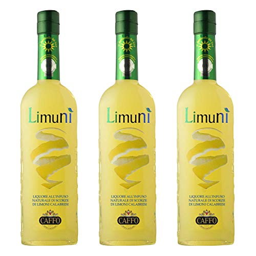 Limuni Limoncello Del Sud Zitronenlikör 3er Set, Spirituose, Alkohol, Flasche, 28%, 3x500 ml von Caffo