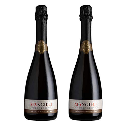Mangilli Doc Brut Prosecco 2er Set, Schaumwein, Secco, Alkohol, Flasche, 11%, 2 x 750 ml von Caffo