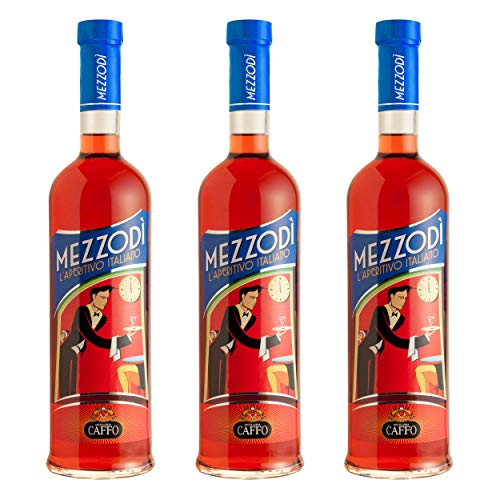 Mezzodi Liquore Aperitivo 3er Set, italienischer Apertitif, Spirituose, Alkohol, Flasche, 15%, 3x1 L von Caffo