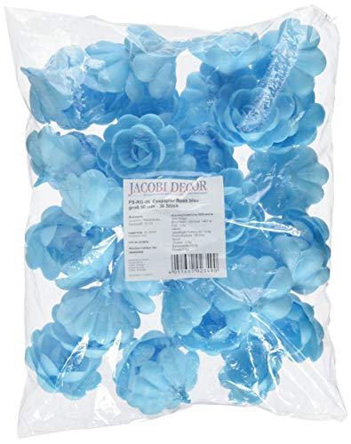 Cake Company Rose groß 50 mm blau 36 Stck 1er Pack (1 x 60 g) von Cake Company