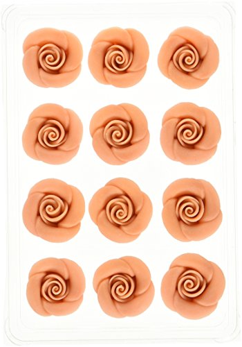 Cake Company Rose groß pfirsich 44 mm 12 STÜCK 1er Pack (1 x 251 g) von Cake Company