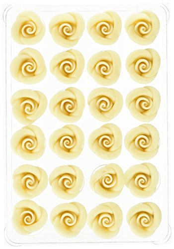 Cake Company Rose mittel weiß 35 mm 24 STÜCK 1er Pack (1 x 360 g) von Cake Company