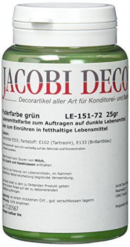 Cake Company fettlösliche Puder Farbe grün (1 x 25 g) | Ideal zum färben von Lebensmitteln von Cake Company