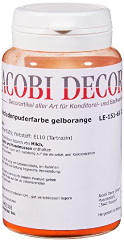 Cake Company fettlösliche Puder Farbe gelborange (1 x 25 g) | Ideal zum färben von Lebensmitteln von Cake Company